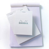 Rhodia Staplebound Notepad - Lined 80 sheets - 4 x 6 - White cover | Atlas Stationers.