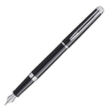 Waterman Hemisphere Fountain Pen - Black w/ Silver Trim | Atlas Stationers.