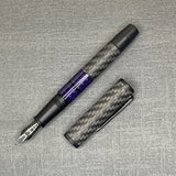 Conklin Carbon Fiber Stealth Word Gauge Fountain Pen - Purple | Atlas Stationers.