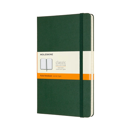 Moleskine Large Classic Hard Cover Notebook - Myrtle Green - Ruled | Atlas Stationers.