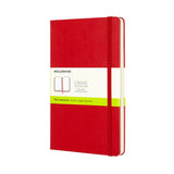 Moleskine Large Classic Hard Cover Notebook - Red - Plain | Atlas Stationers.
