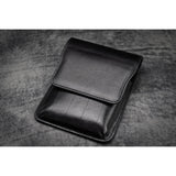 Galen Leather 5 Pen Flap Case - Black | Atlas Stationers.