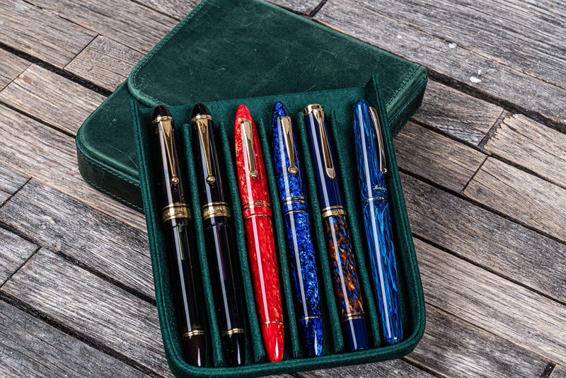 Galen Leather Magnum Opus 6 Slot Pen Case