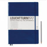 Leuchtturm A4+ Master Slim Hardcover Notebook - Navy - Squared | Atlas Stationers.