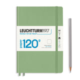 Leuchtturm A5 120g Hardcover Notebook - Sage - Plain | Atlas Stationers.